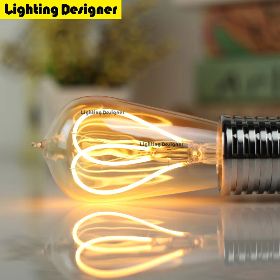 ST58 наконечник Эдисон светодиодный 4 Вт любовь классическое винтажное освещение