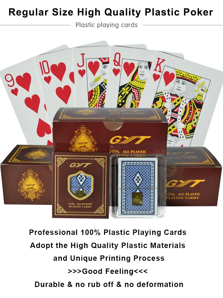 Покерный набор карты для покера GYT пластиковая игральная карта Texas Hold'em покер коробка для игральных карт черный Джек настольная игра Водонепроницаемый Высокое качество