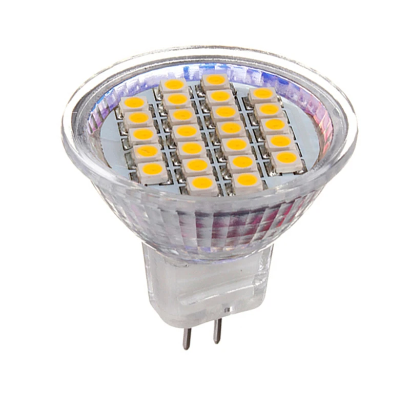 Светодиодный светильник MR11 высокой мощности 24 светодиодный s 2835 SMD стеклянный
