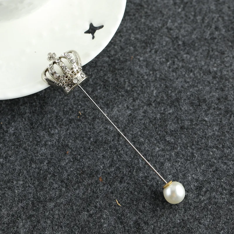 Британский Стиль Модные мужские женские золотые/Серебряная корона жемчужные