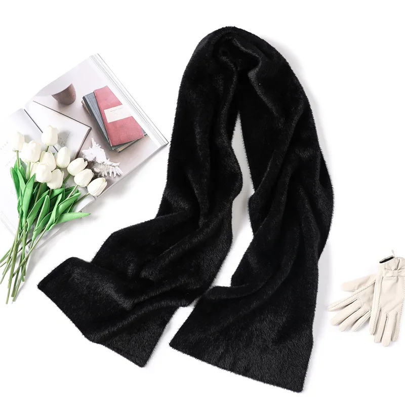 2019 новый зимний шарф для женщин мягкая норка кашемир шарфы платки качество