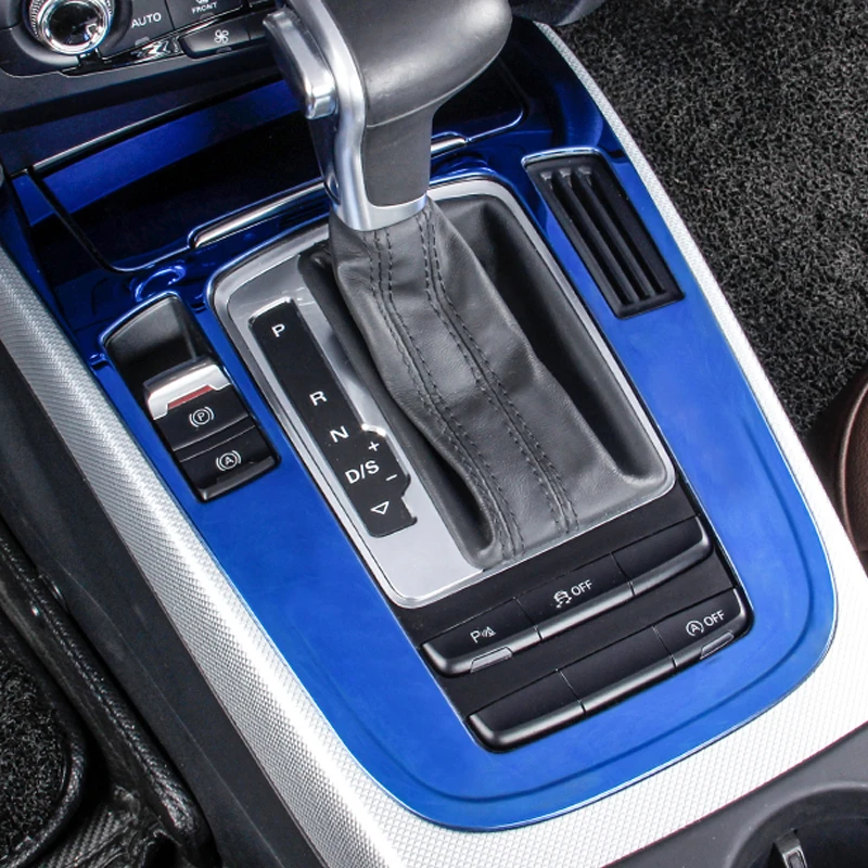 

Для Audi A5 A4 Q5 2010 2016 Панель рамы переключения передач автомобиля декоративная крышка из нержавеющей стали наклейки аксессуары