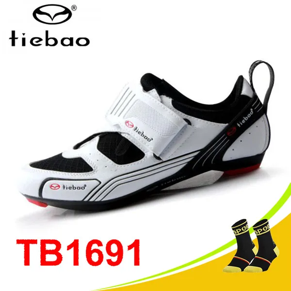 Tiebao/Обувь для велоспорта; sapatilha ciclismo; кроссовки для триатлона; коллекция года; женские и мужские дышащие велосипедные педали; самоблокирующиеся дорожные кроссовки - Цвет: Socks for 1691 W