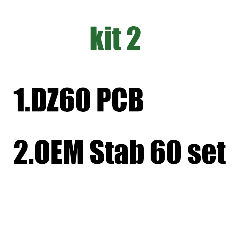 KIT 2 V3 DZ60 PCB 60% макет Mini usb/type-C интерфейс с RGB undergrow supprt стрелка ключ для пользовательской механической клавиатуры - Цвет: KIT 2