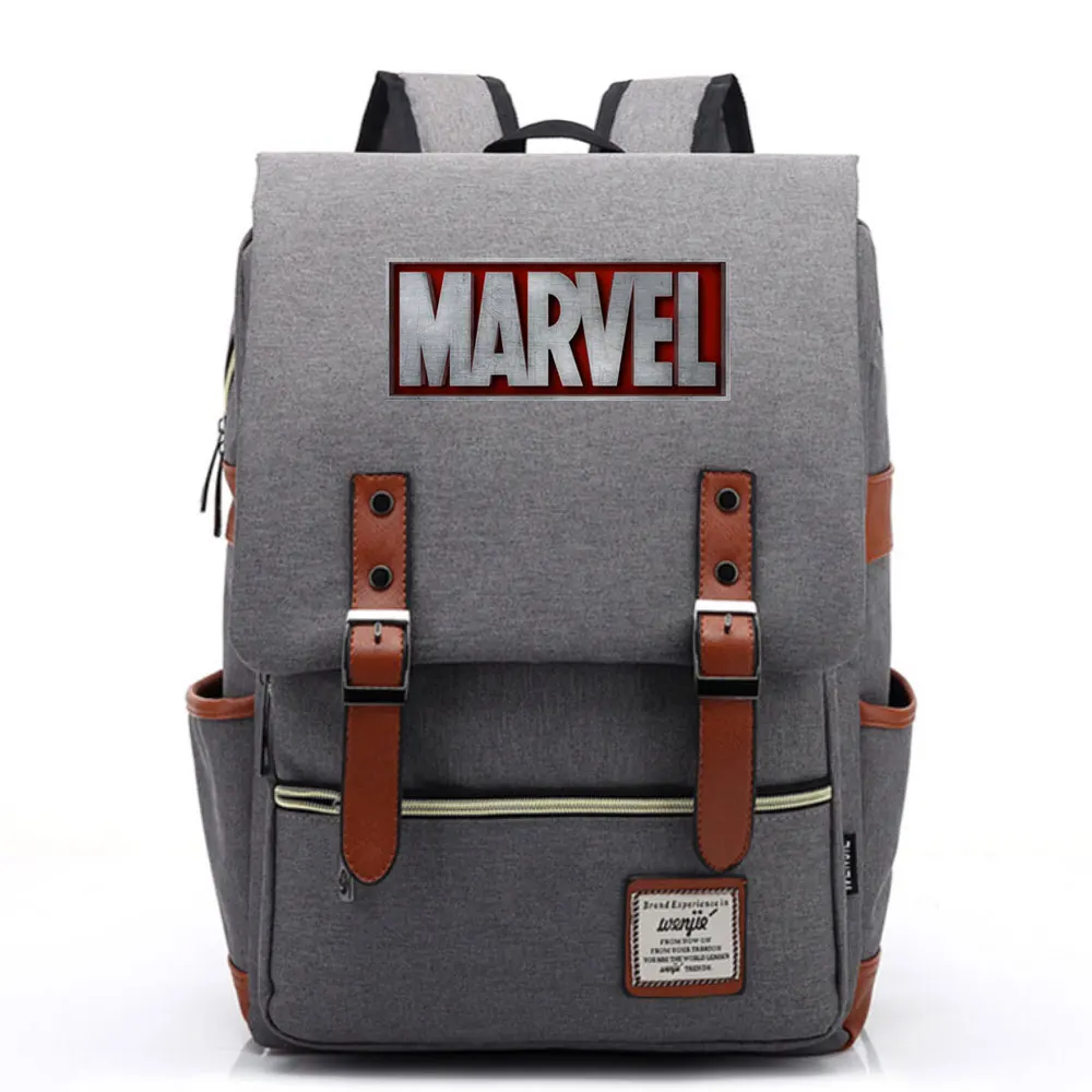 14 Новинка, многоцветная школьная сумка с надписью Marvel, Мстители для мальчиков и девочек, школьная сумка, Холщовый женский рюкзак для подростков, мужской рюкзак - Цвет: 14