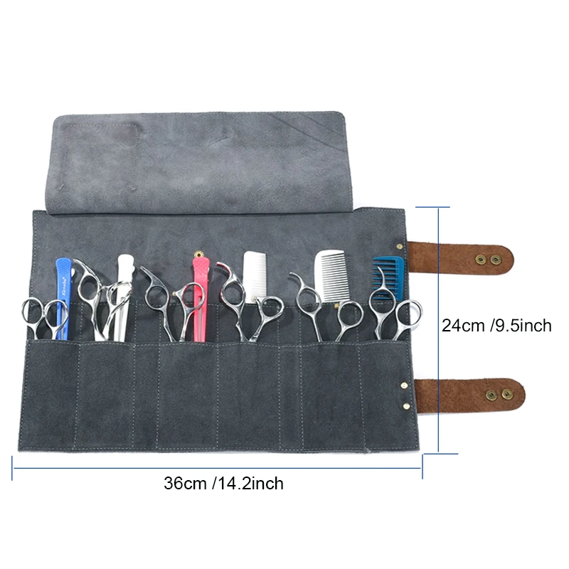 Натуральная кожа парикмахерский Стиль Профессиональный чехол для ножниц Чехлы