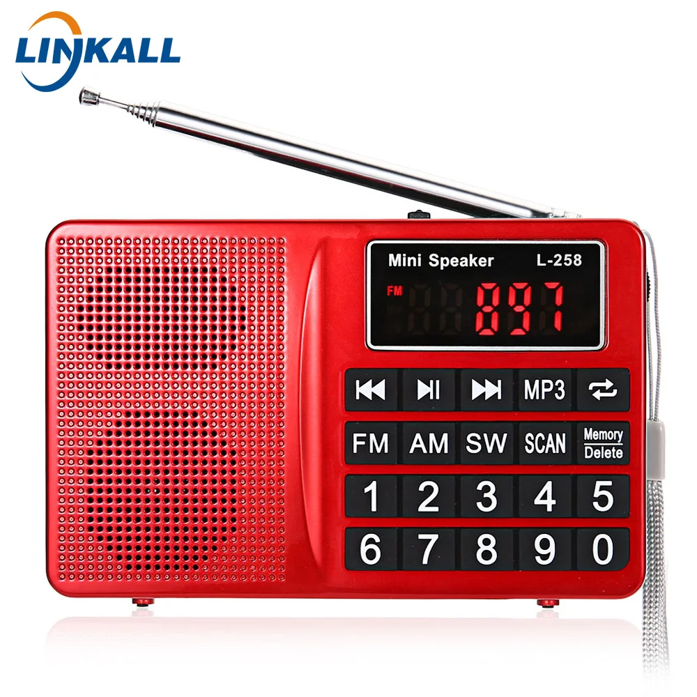 2017 FM/AM/SW Приемник Многополосный Радио Портативный Мини спикер MP3 Плеера с USB AUX TF
