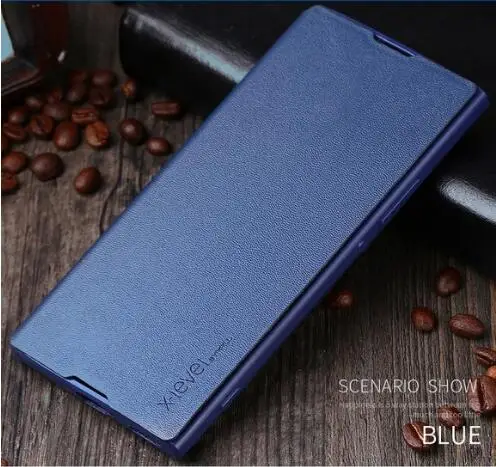 X-level деловой откидной Чехол для sony Xperia XA2 чехол из искусственной кожи чехол s для sony Xperia XA2 Ультра чехол XA 2 - Цвет: dark blue