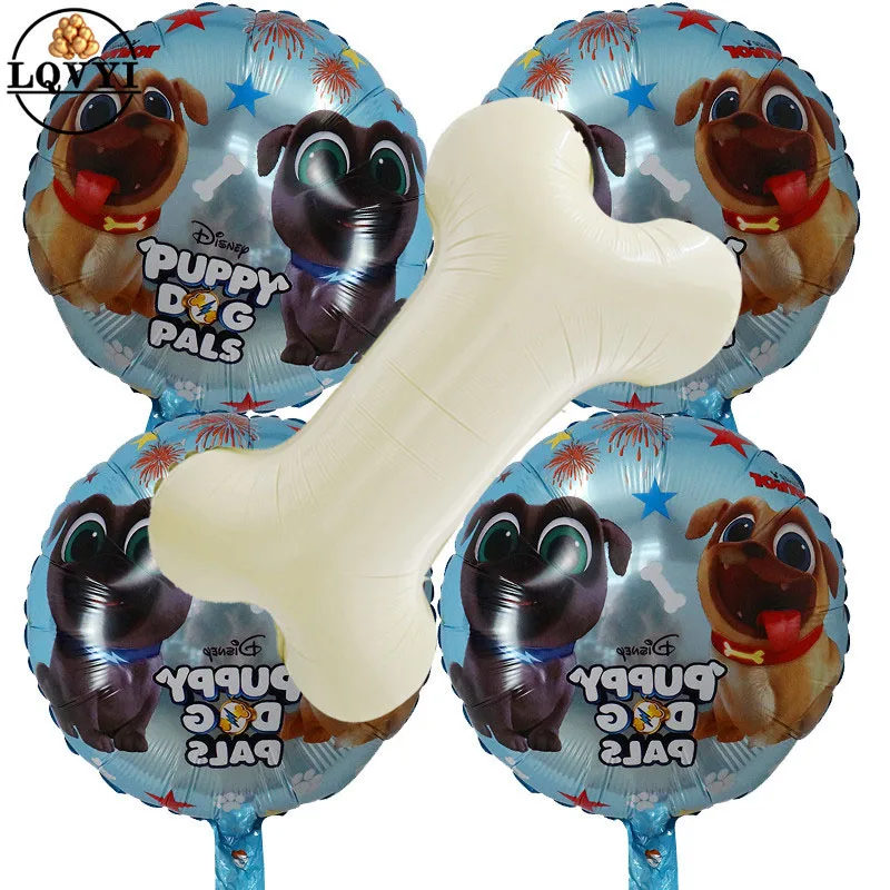 Розовый 5 шт./лот, гелиевые шары для щенков, приятелей, братьев, Bone Air Globos, день рождения, детский день, воздушный шар из фольги, украшения, детские игрушки - Цвет: Розовый