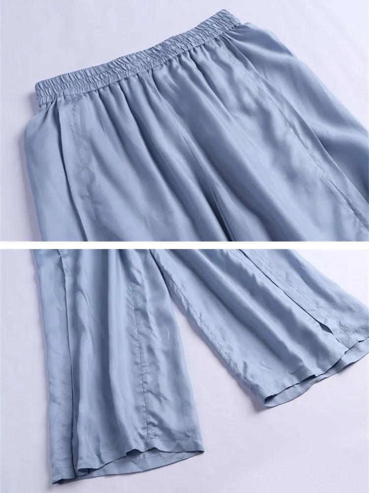 100% wool suit women's round neck loose loose pullover lazy sweater full sleeve knitted cashmere shortssuit  High-end comfort