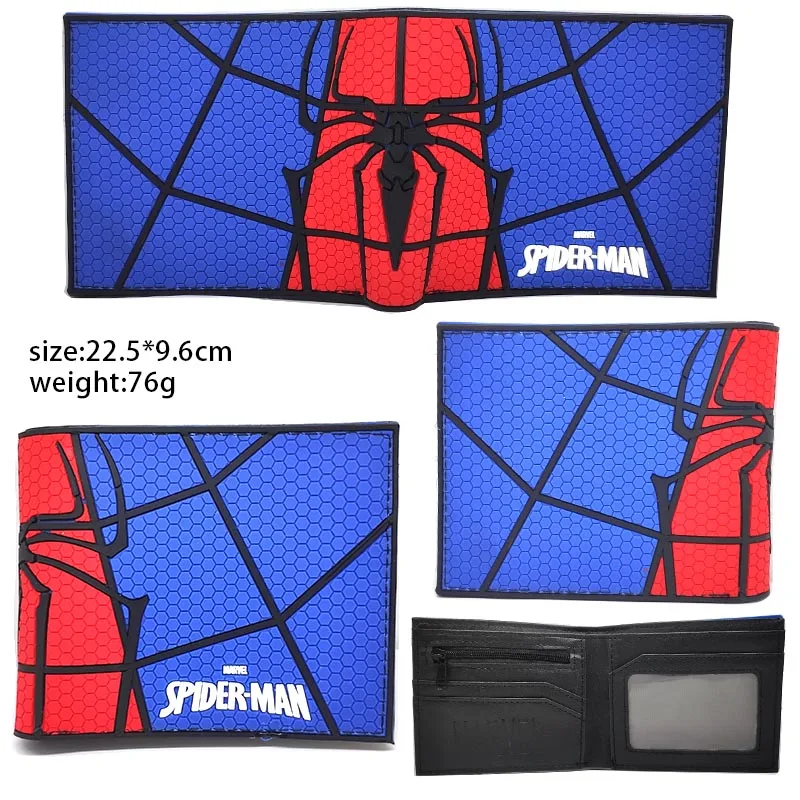 Spiderman11 Новинка мультфильм кошелек горячие аниме кошельки в Стиле Человека-паука carteira доллар цена креативный подарок деньги сумки подарок для мужчин ПВХ короткий кошелек - Цвет: Spiderman11
