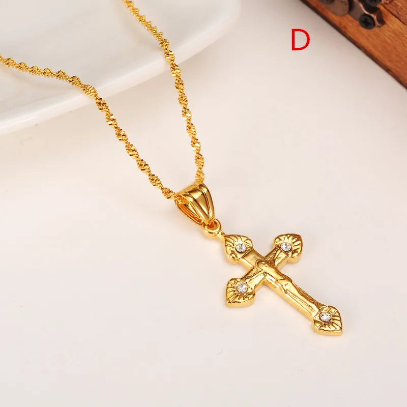 24k золото Цвет для женщин и девочек ожерелье кулон цепь мужские ювелирные изделия