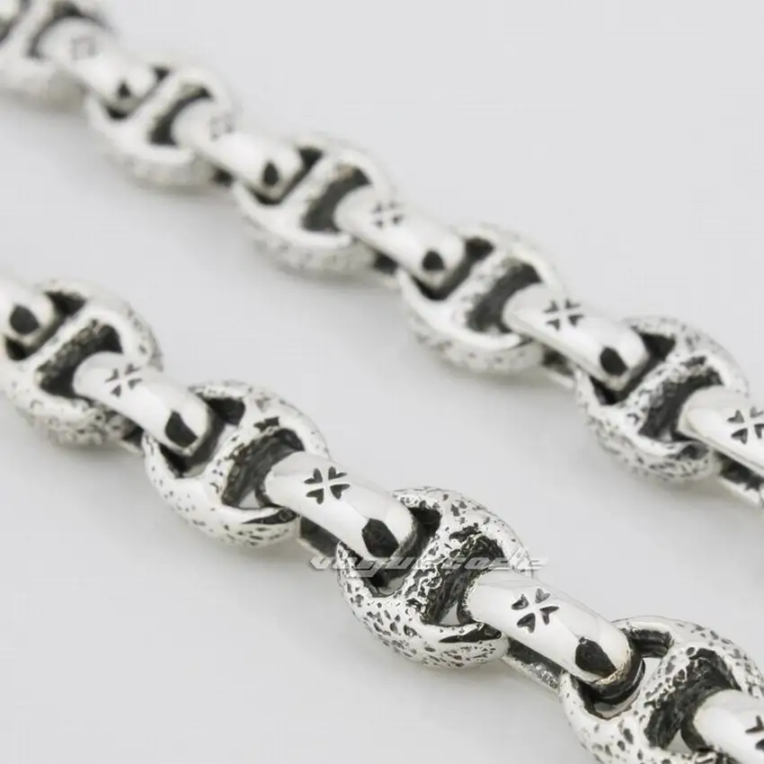 925 пробы Серебряное мужское байкерское ожерелье 8L008|biker necklace|silver menmens sterling silver necklace