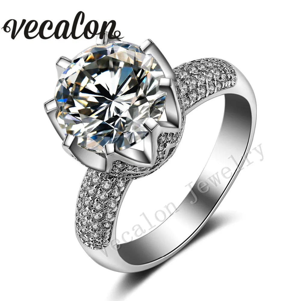 Женское кольцо с короной и фианитом из серебра 925 пробы|ring set|wedding ring setrings set for women |