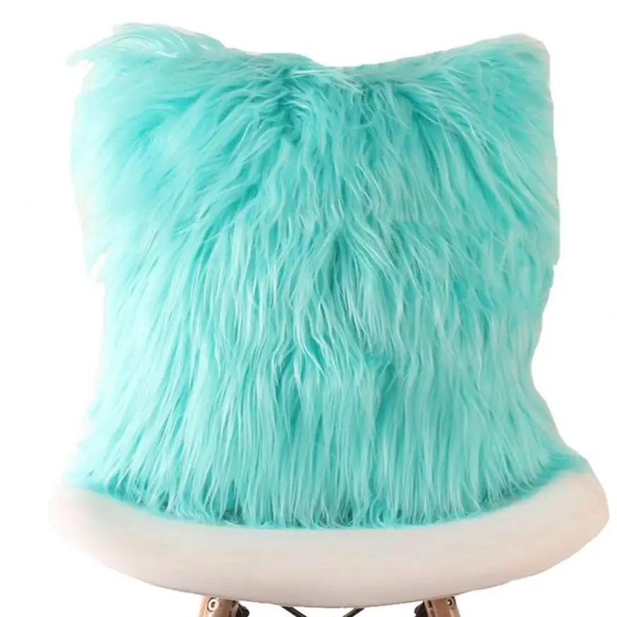 Mint Green Домашний плюшевый пушистый Чехол на подушку для спальни 18Mar20 Прямая поставка - Цвет: Mint Green