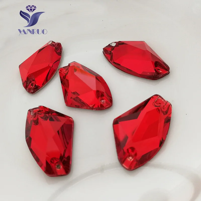YANRUO 3256, Галактический светильник Siam AAAAA, качественные Свободные Стразы, стеклянные кристаллы, плоская задняя часть, пришитые камни для платьев
