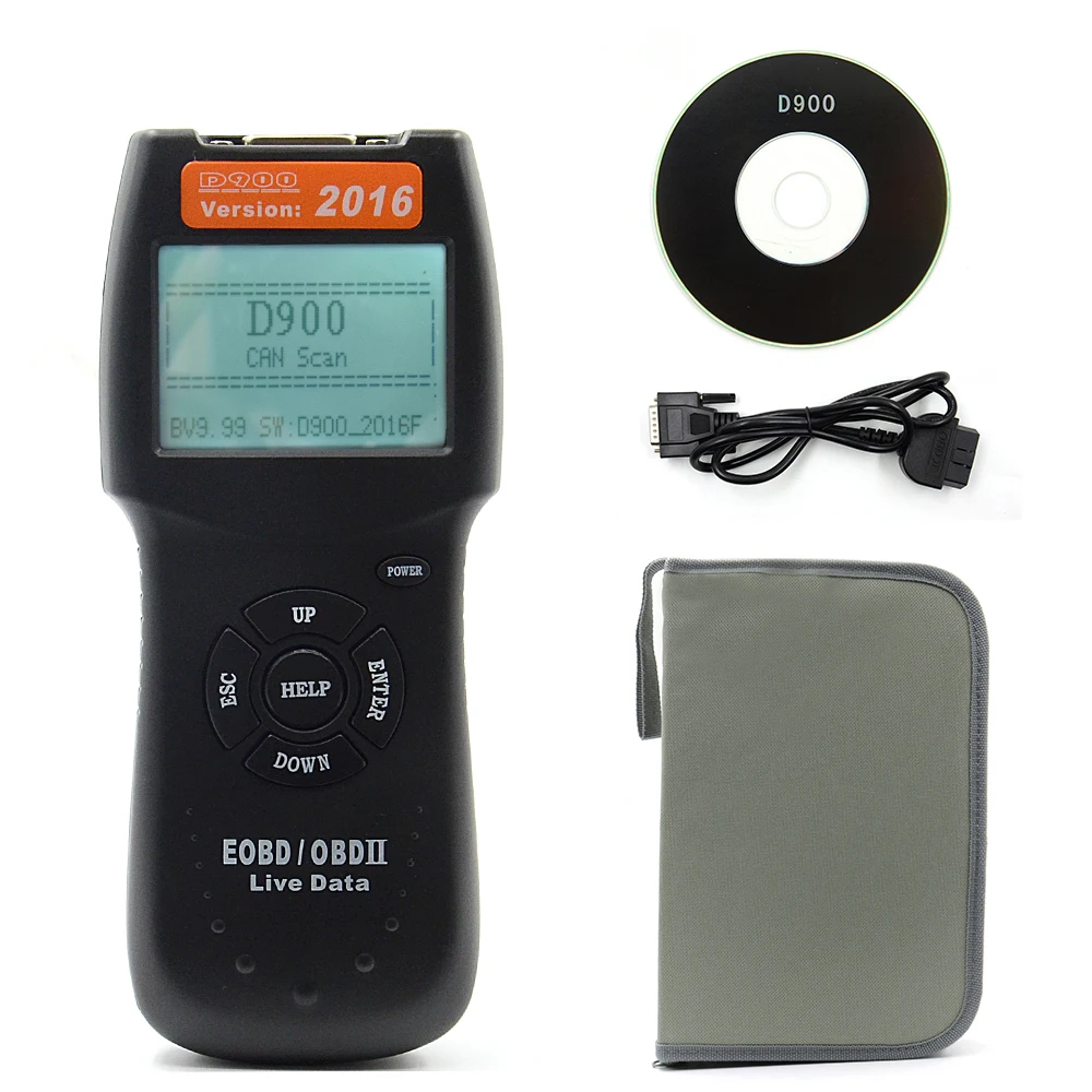 Профессиональный D900 OBD2 сканер универсальный автомобильный диагностический сканер неисправностей двигателя сканер кодов OBDII EOBD CANBUS