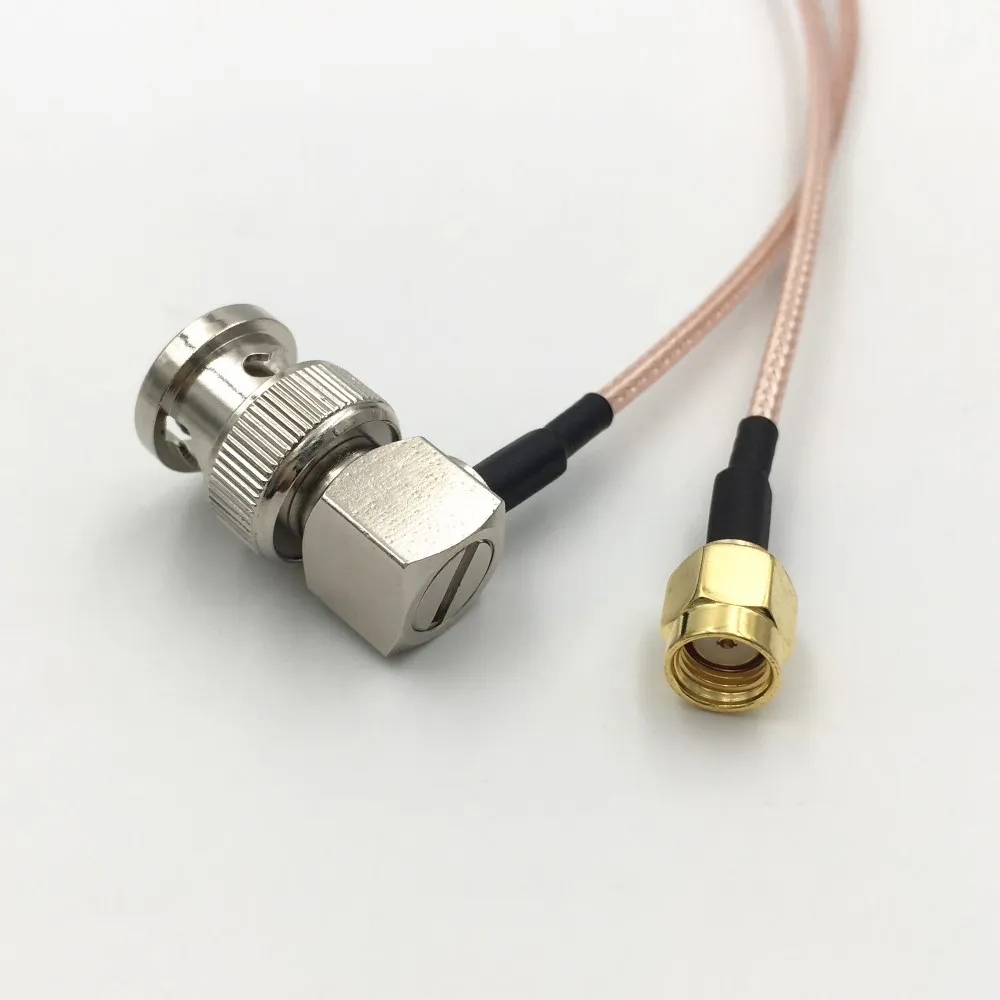 10 шт. 90 градусов правый угол BNC штекер RP SMA RG316 RF коаксиальный кабель линейный