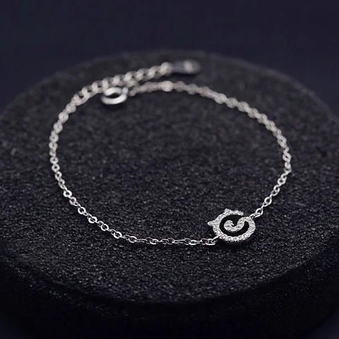 Браслеты из стерлингового серебра 925 пробы для девочек милые очаровательные