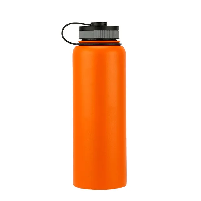 UPORS 500 мл/1000 мл/1200ML304 Термокружка Из Нержавеющей Стали, Термокружка, портативная Термокружка для кофе, чая, кружка для путешествий с крышкой - Цвет: Orange