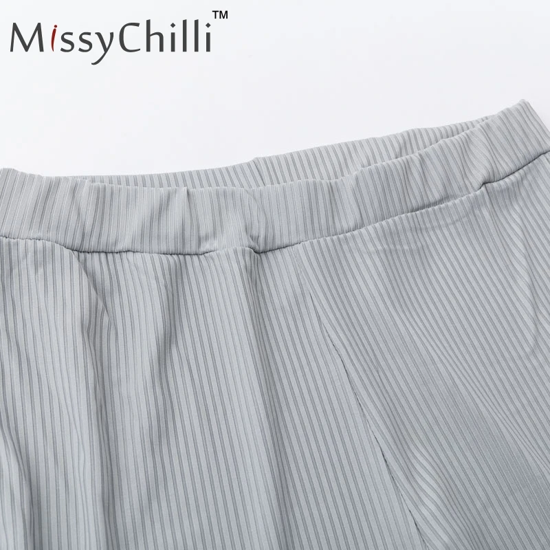 MissyChilli серый костюм из 3 предметов, сексуальный комбинезон с поясом, женские вязаные комбинезоны с широкими штанинами, облегающий женский комбинезон, длинный комбинезон