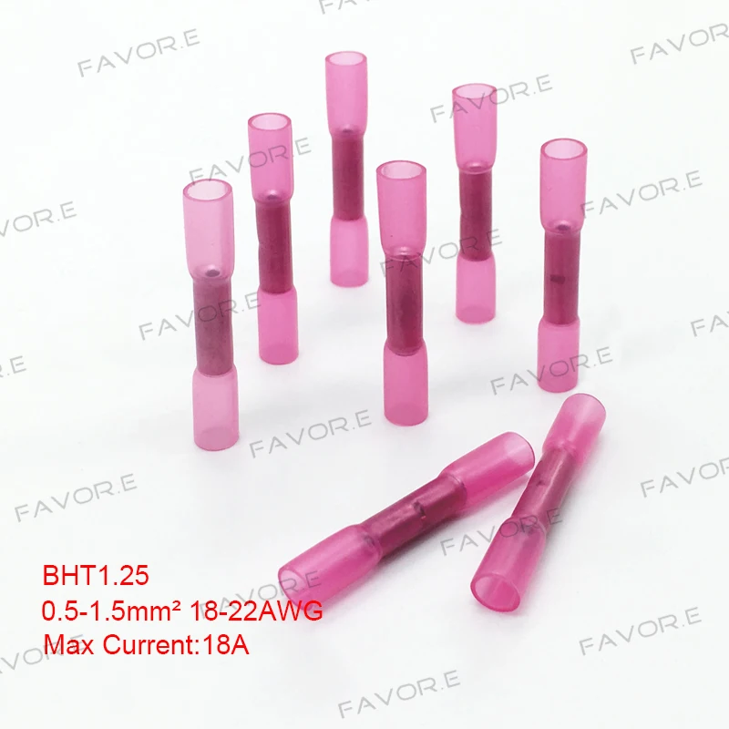 20 шт./лот термоусадочные стыковые обжимные клеммы изолированные электрические