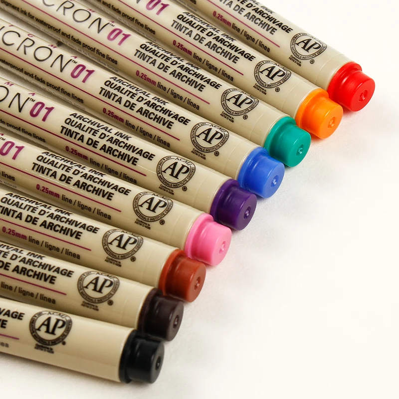 

SAKURA Multi-Color Needle Pen Drawing Brush Pen Artist Soluble Colors Drawing Design Paint Sketch Marker For School Art Supplies