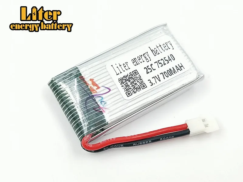 20pcs/lot X5C X5SW Tanco M68 Chengxing CX-30 H5C quadrocopter 3.7V 700mAh lithium battery 752540 25c | Электроника