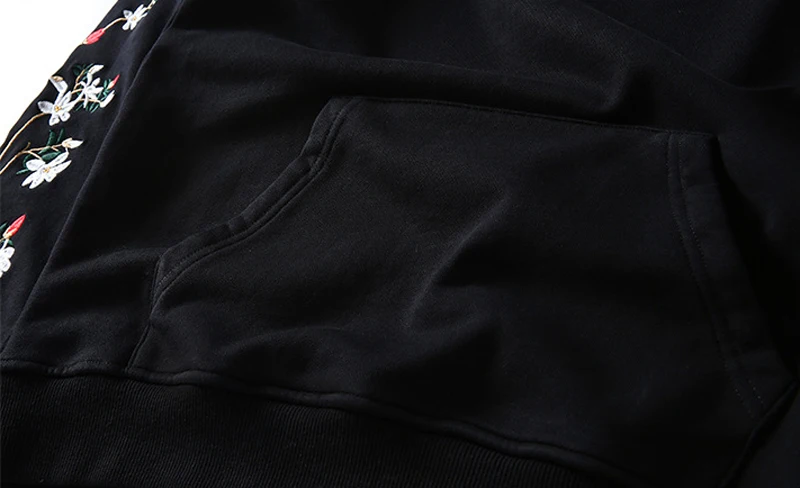 

2018 China Style Embroidery Birdie Hoodies Men 100%Cotton Fashion Long Sleeve Black Gray Hoodie Us Size XS-XL