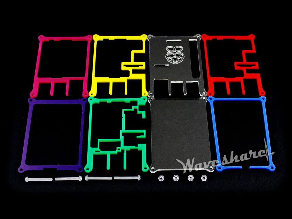Чехол Waveshare для всех типов досок Raspberry Pi прозрачного цвета или радужного цвета|pi