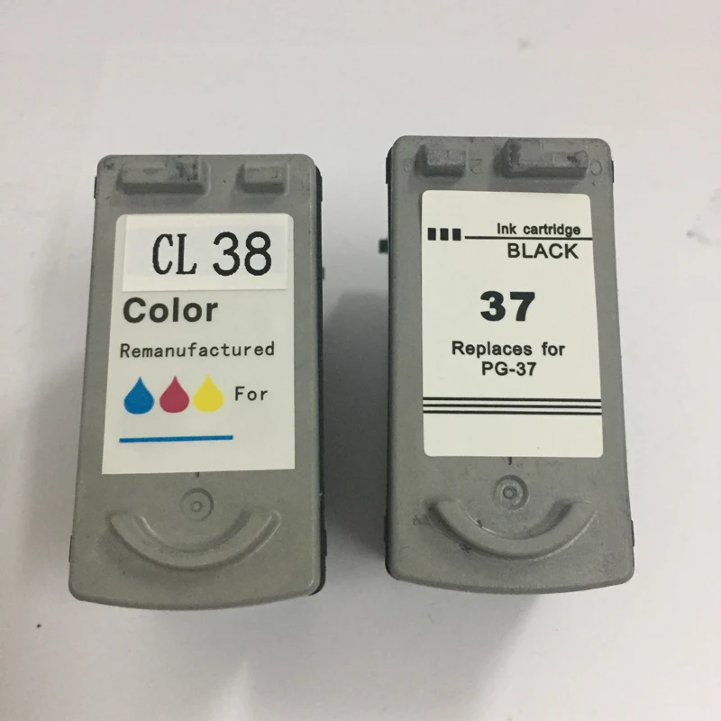2 шт. совместимый чернильный картридж Vilaxh PG37 CL38 для canon IP1800 1900 2500 2580 2600 MP140 160 190 Canon