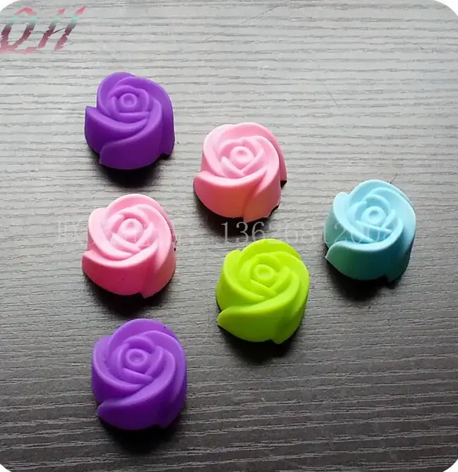 

100pcs new silicone cake mold silicone bakeware mold chocolate rose 3CM