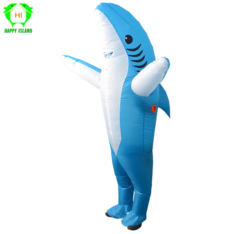 Милые надувные костюмы в форме акулы одежда для сцены надувная забавная
