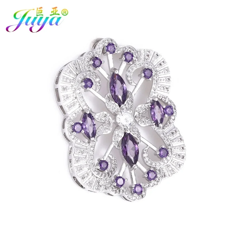 White Gold Juya Beadwork компоненты ювелирных изделий ручной работы плавающий Соединитель с цветочным узором Подвески Аксессуары для женщин свитер жемчуг ожерелье изготовление - Цвет: White Gold