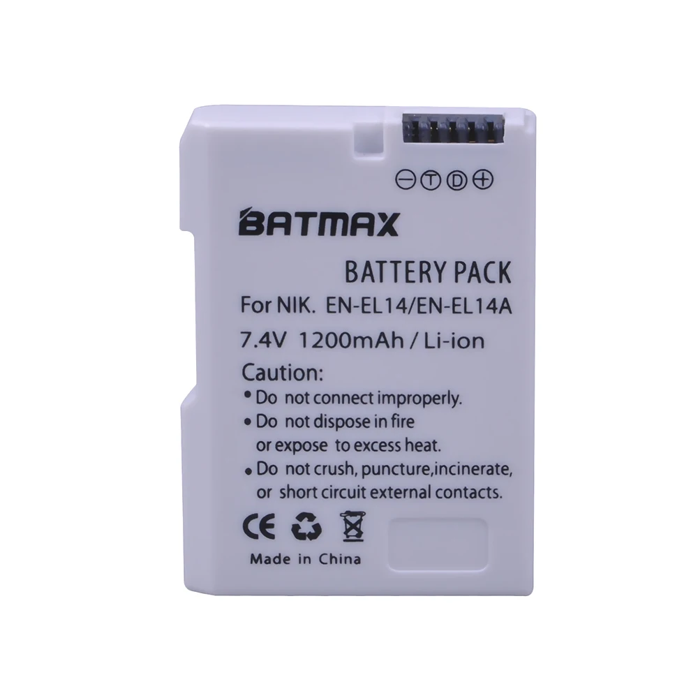 1 шт. светодиодный аккумулятор EN EL14a с двумя USB-портами для Nikon P7800 P7000 D5500 D5300 D5200 D3300