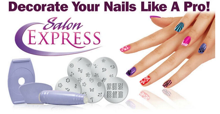 Набор для самостоятельной штамповки ногтей штампы и скребки украшения 5 стилей