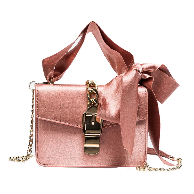 TekiEssica Весенняя мода красный бархат бантом цепи клапаном сумка мини Shoudler Crossbody