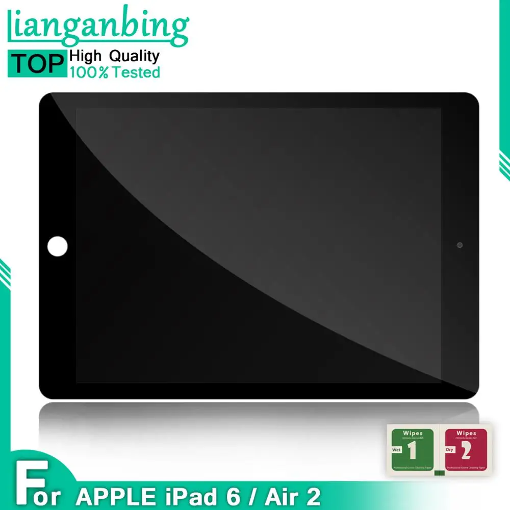 AAA+ 9,7 дюймовый ЖК-дисплей для Apple iPad 6 Air 2 A1567 A1566, кодирующий преобразователь сенсорного экрана в сборе, запасные части