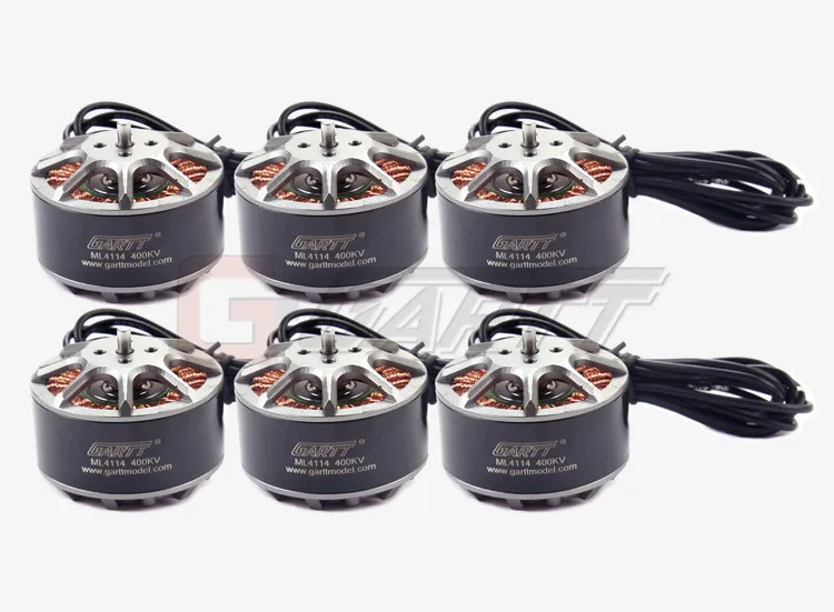 Бесщеточный двигатель GARTT 6 X ML 4114 400KV для мультикоптера квадрокоптера