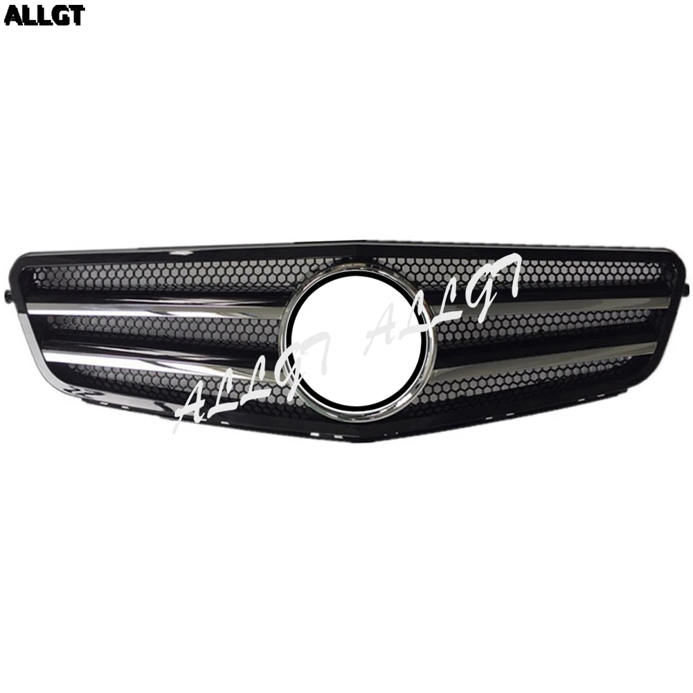 Передний верхний гриль подходит для Mercedes Benz W204 c-класс 2008 2009 2010 2011 2012 2013 AMG GT черный бриллиант Серебристая решетка C180
