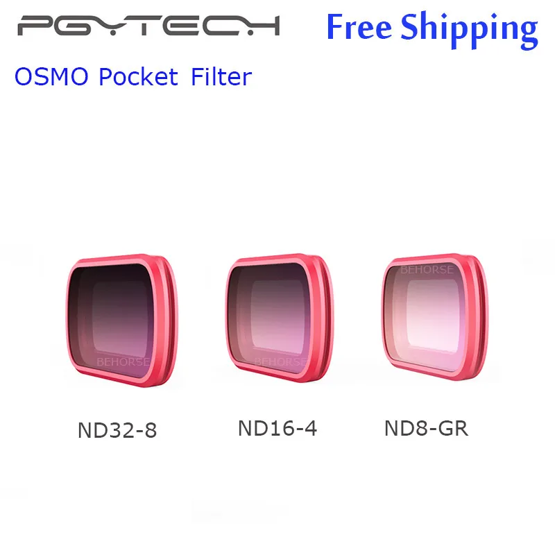 PGYTECH фильтры нейтральной плотности комплект CPL ND8/16/32/64 PL градиентный фильтр для камеры DJI OSMO карман Камера красный/светильник красный/погружение фильтр Аксессуар