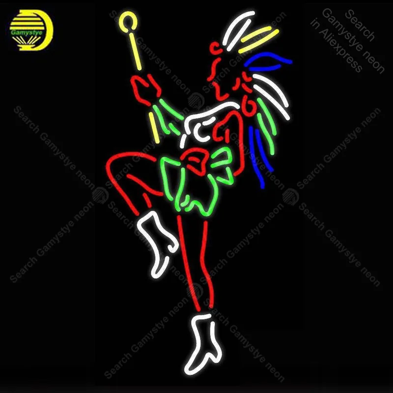 

Neon sign India Drum Girl Neon Bulb sign display Iconic Beer bar Pub Handcraft Lamp advertise neon party supplies Wall Decor Art