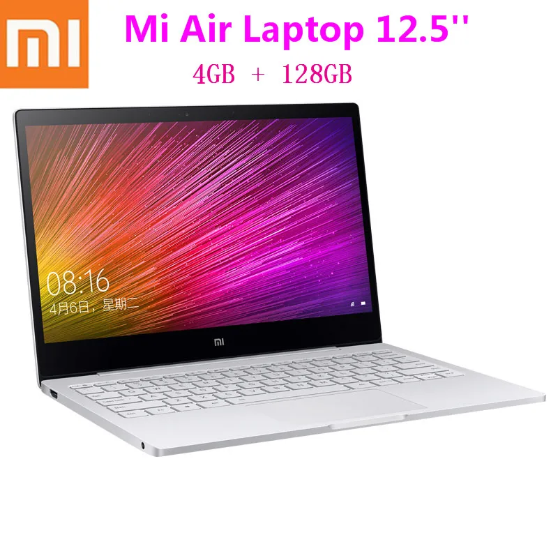 Ноутбук Xiaomi mi Air, 12,5 дюймов, ультратонкий, Windows 10, Intel Core M3-8100Y, 4 Гб, 128 ГБ, с подсветкой, клавиатура, HD mi, быстрая зарядка, ноутбук