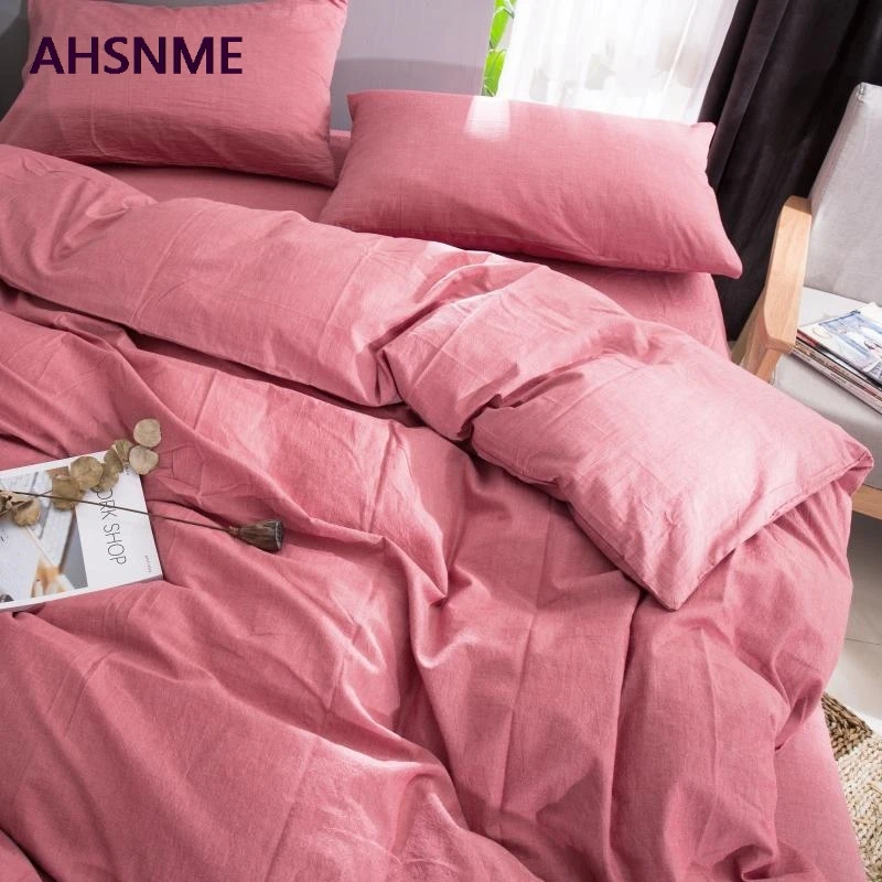 AHSNME, хлопок, постельное белье, супер мягкое постельное белье, постельное белье, прохладное лето, Кармин, пододеяльник, одеяло, комплекты постельного белья