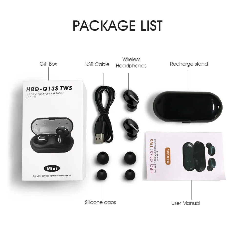 2020 SYLLABLE HBQ-Q13S Bluetooth V5.0 TWS Earphones with Charging Box 600mAh extra EarBuds Q13S bluetooth headphone | Электроника