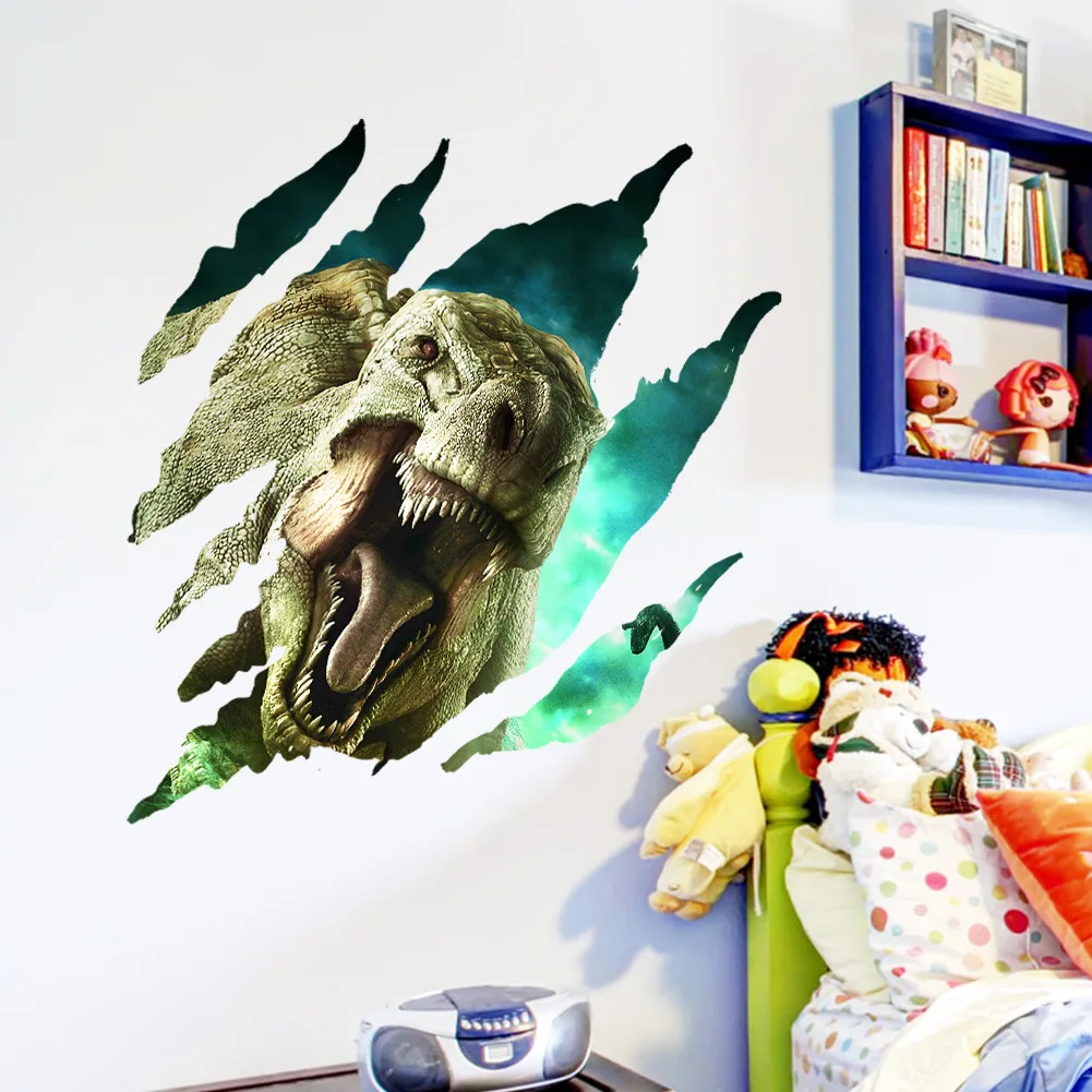 Новинка футболка с принтом Jurassic стены Стикеры парк динозавров Детская спальня