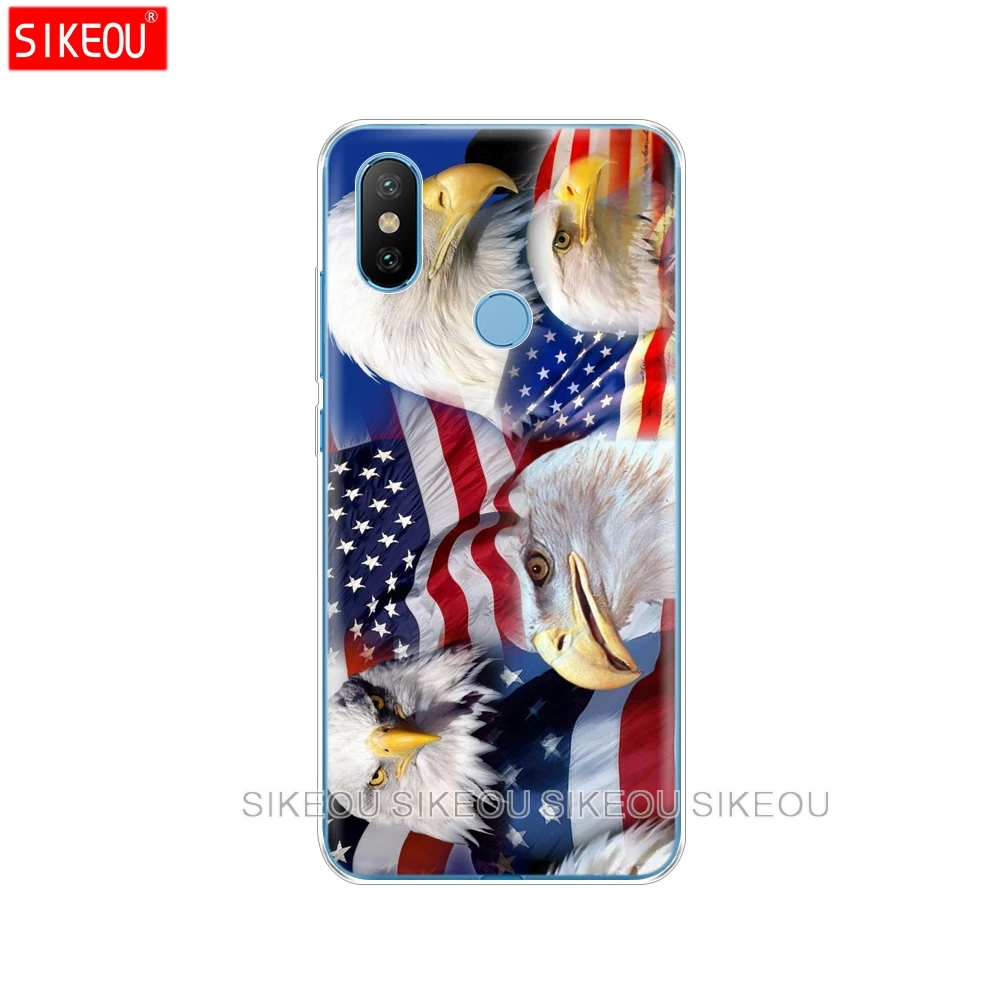 Силиконовый чехол для Xiaomi Mi 8 8SE A1 A2 5 5S 5X6 Mi5 MI6 NOTE 3 MAX Mix 2 2S Eagles флаг США|Бамперы| |