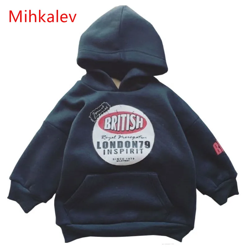 Mihkalev Повседневное дети мальчик толстовки и топы теплая детская зимняя Толстовка
