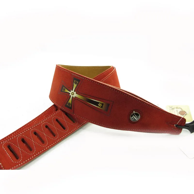 

BATESMUSIC Leather Guitar Strap Black 2.7" wide w/Strap Button Adapter and Locks Adjustable Length 35.4" to 50.4