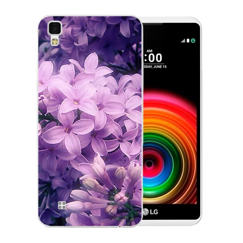 Чехлы для телефонов LG X Power Luxury Funda K220ds K220y Ls755 задняя крышка с цветущим узором чехол